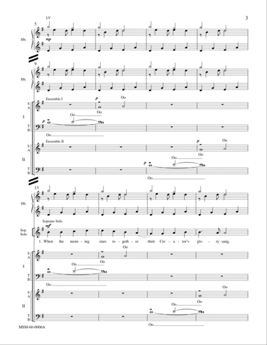 When the Morning Stars Together Choir scores gallery preview page 5