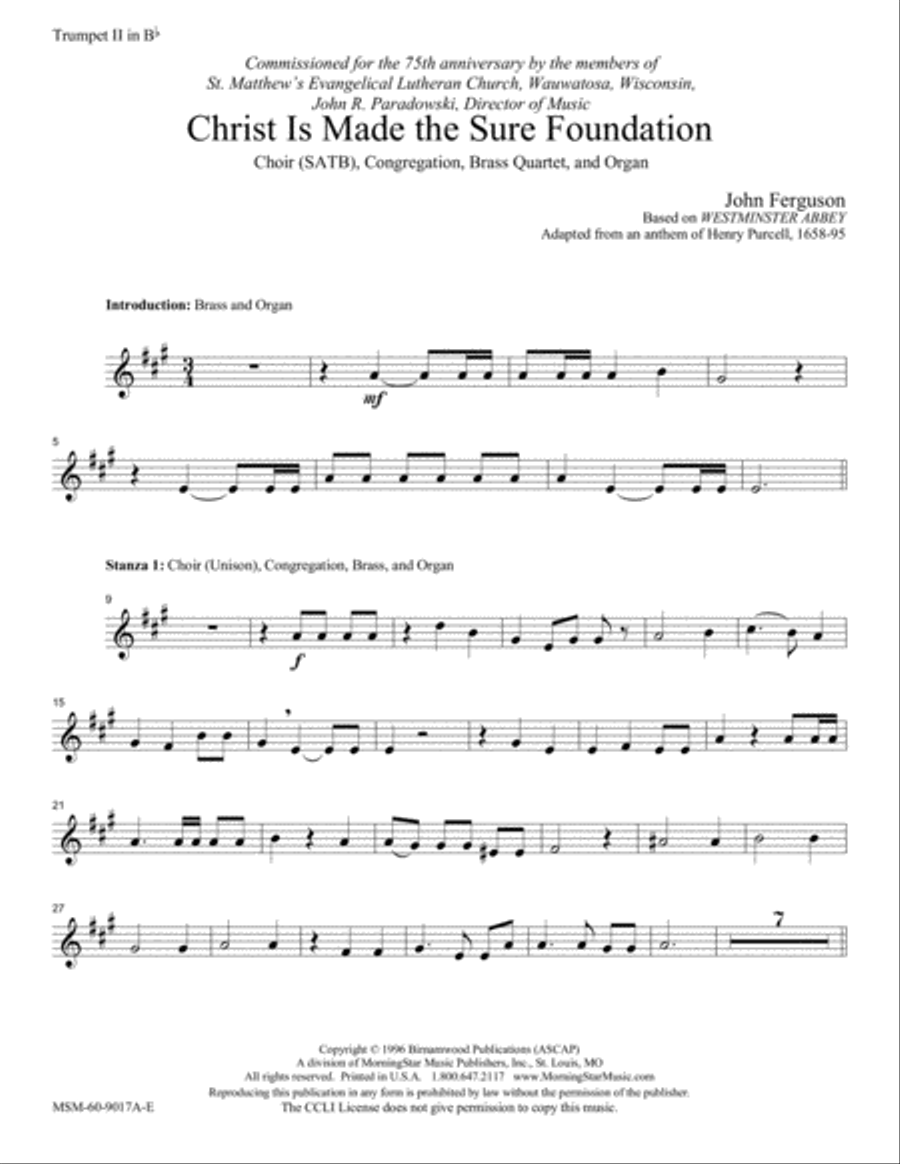 Christ Is Made the Sure Foundation Choir scores gallery preview page 5