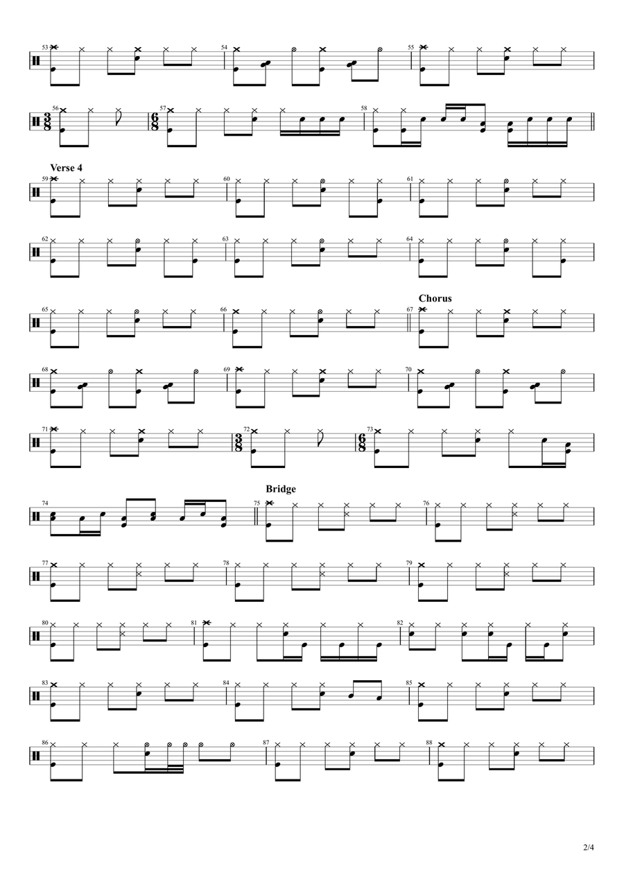 Nothing Else Matters Drum Set scores gallery preview page 2
