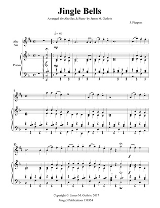 Jingle Bells for Alto Sax & Piano
