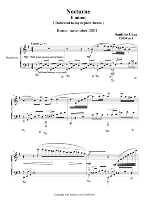 Nocturne in E minor for piano
