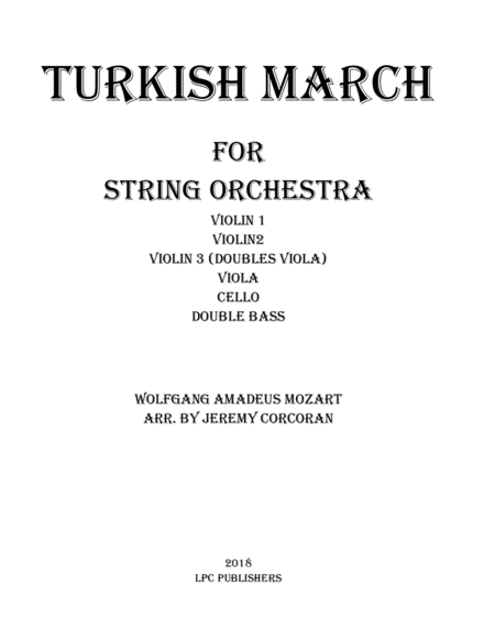 Turkish March for String Orchestra image number null