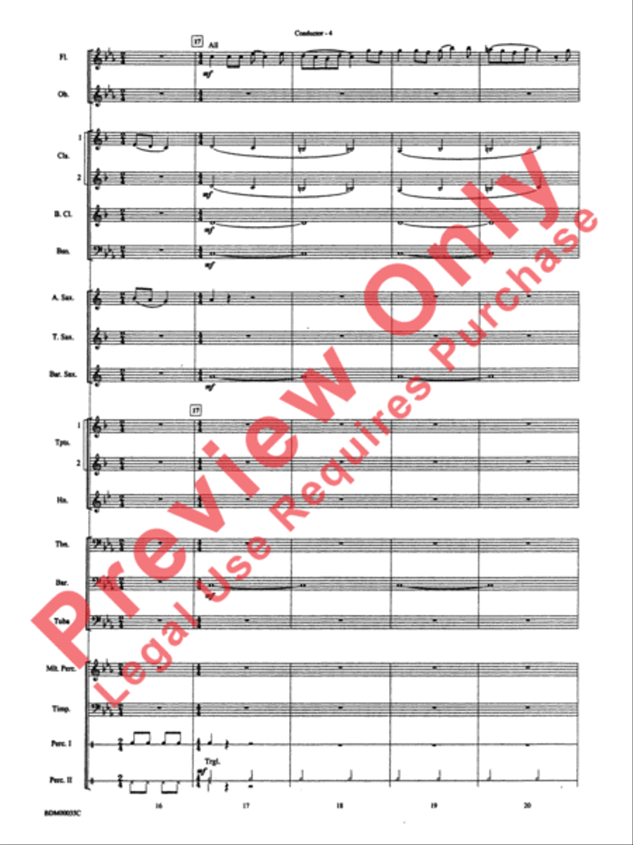 Tribal War Chant Concert Band scores gallery preview page 7