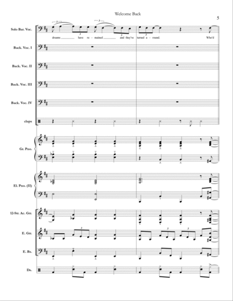 Welcome Back Small Ensemble scores gallery preview page 5