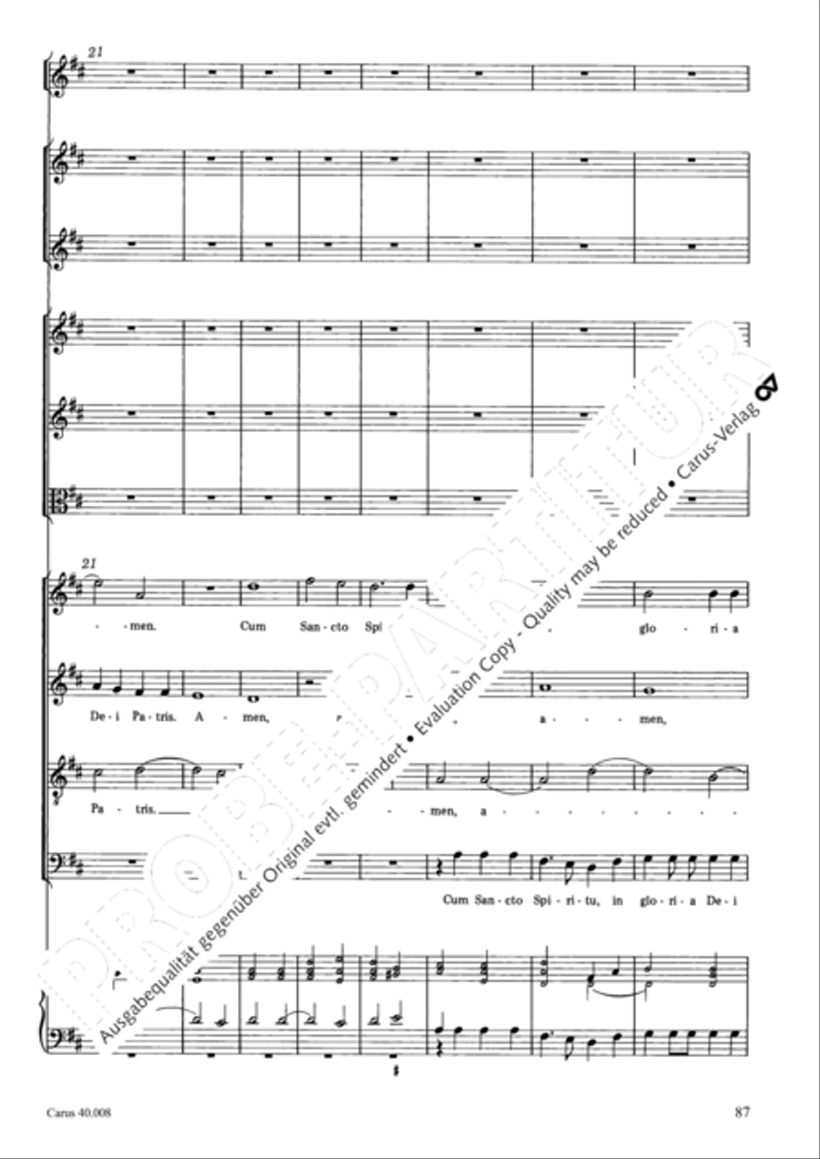 Introduzione e Gloria 4-Part scores gallery preview page 88