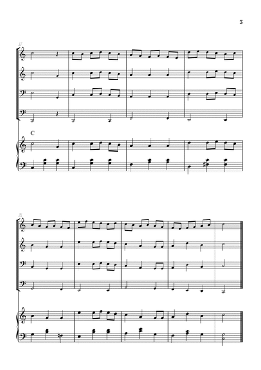 We Wish You a Merry Christmas for Brass Quartet & Piano • easy Christmas sheet music w/ chords image number null