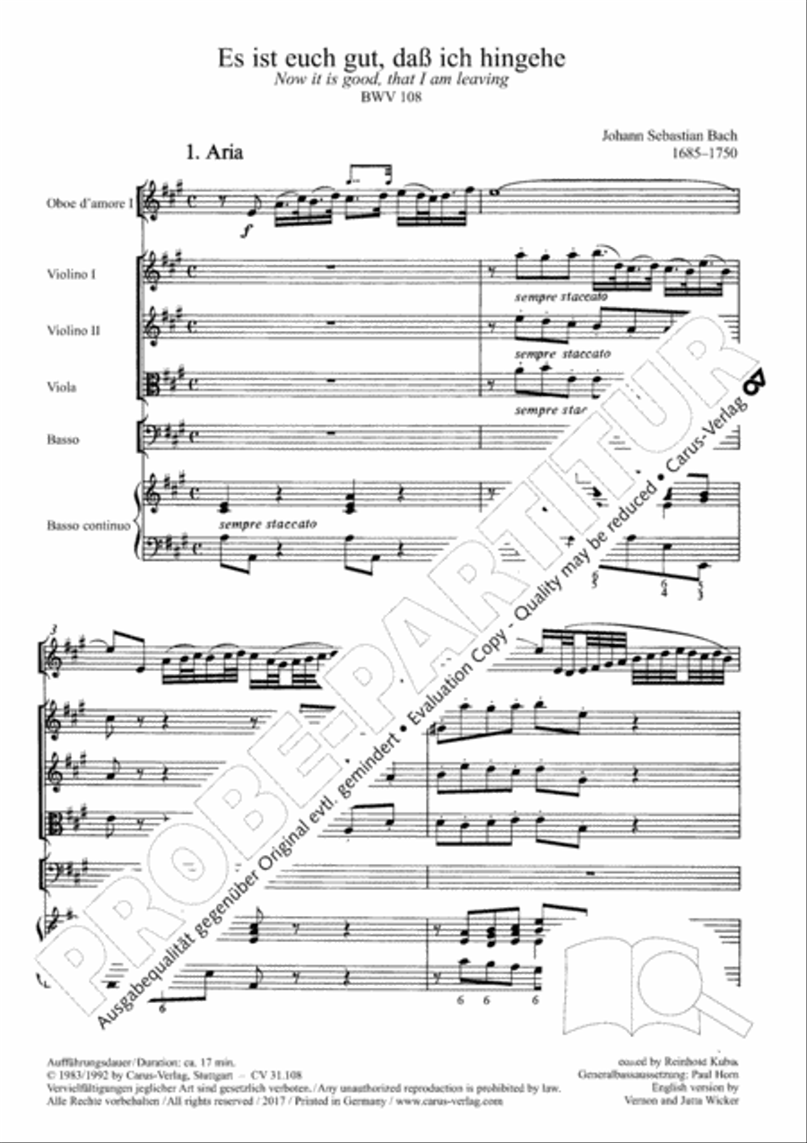 Now it is good, that I am leaving (Es ist euch gut, dass ich hingehe) ATB scores gallery preview page 6
