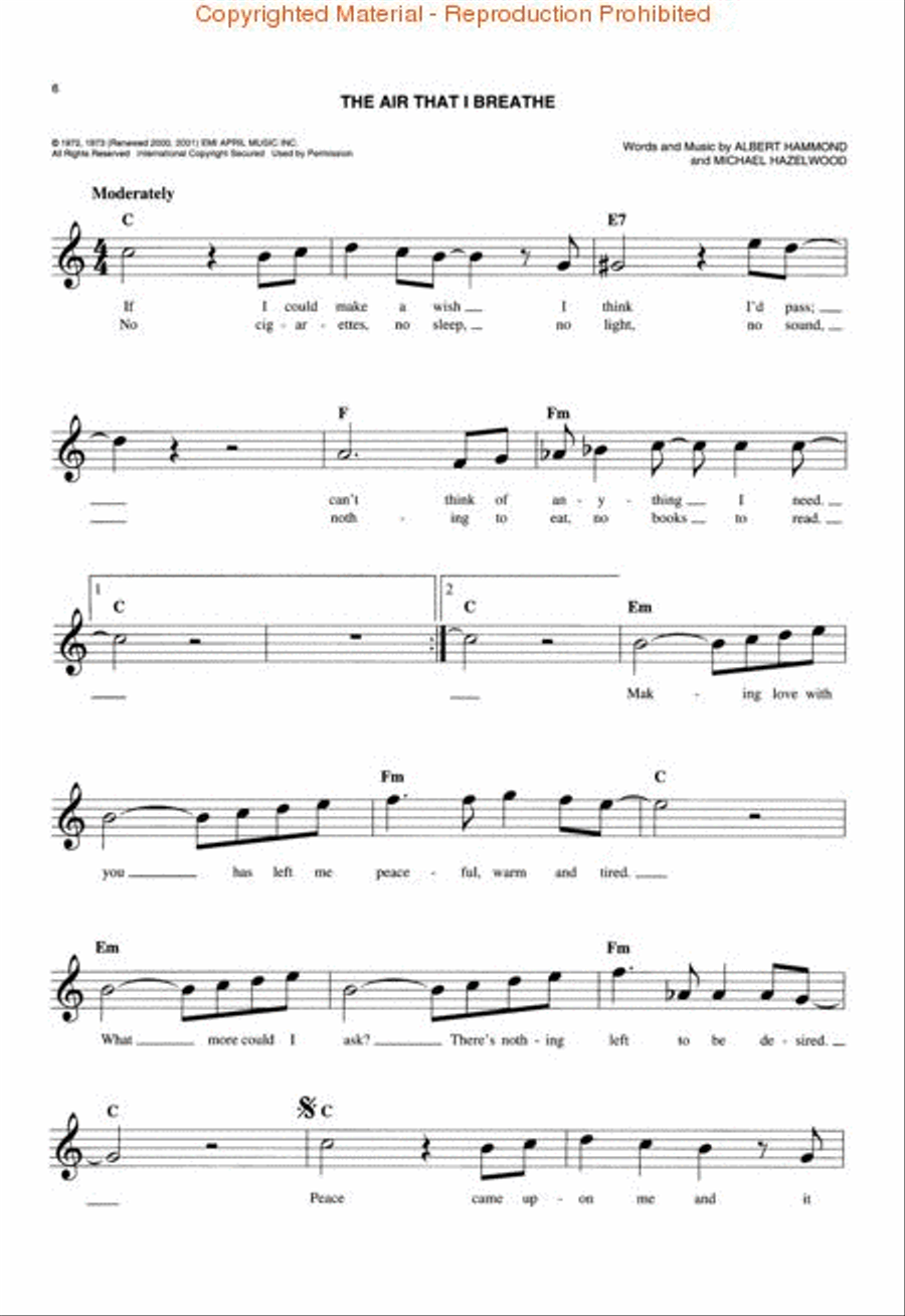 The Easy Seventies Fake Book Piano scores gallery preview page 2