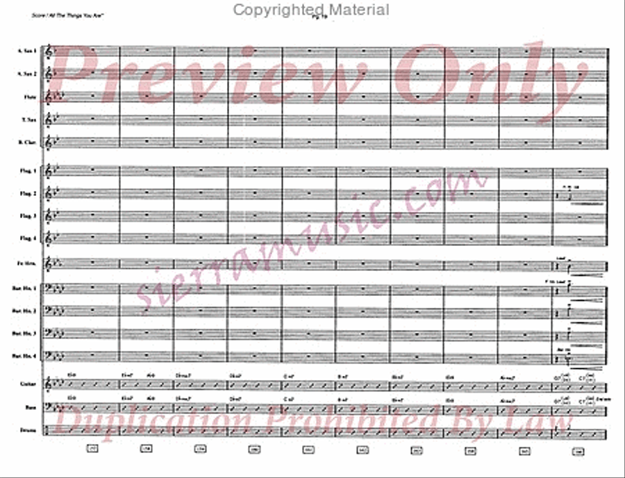 All The Things You Are Jazz Ensemble scores gallery preview page 20