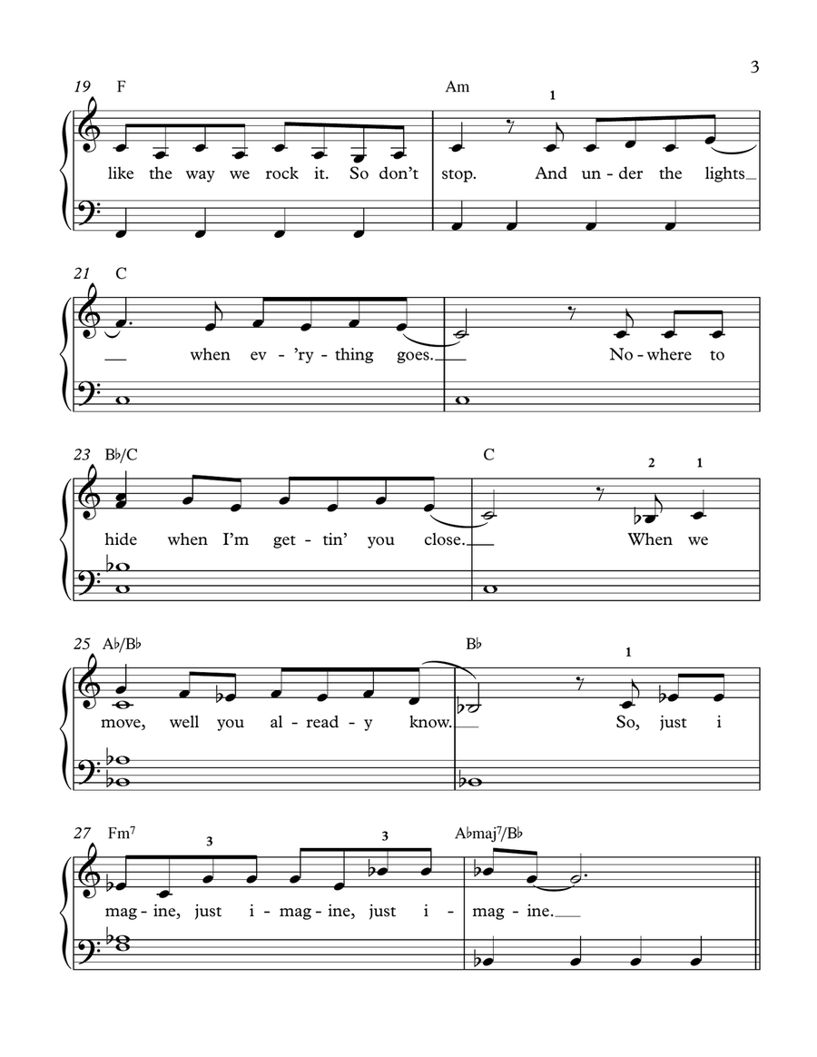Can't Stop The Feeling from TROLLS Piano, Vocal scores gallery preview page 3