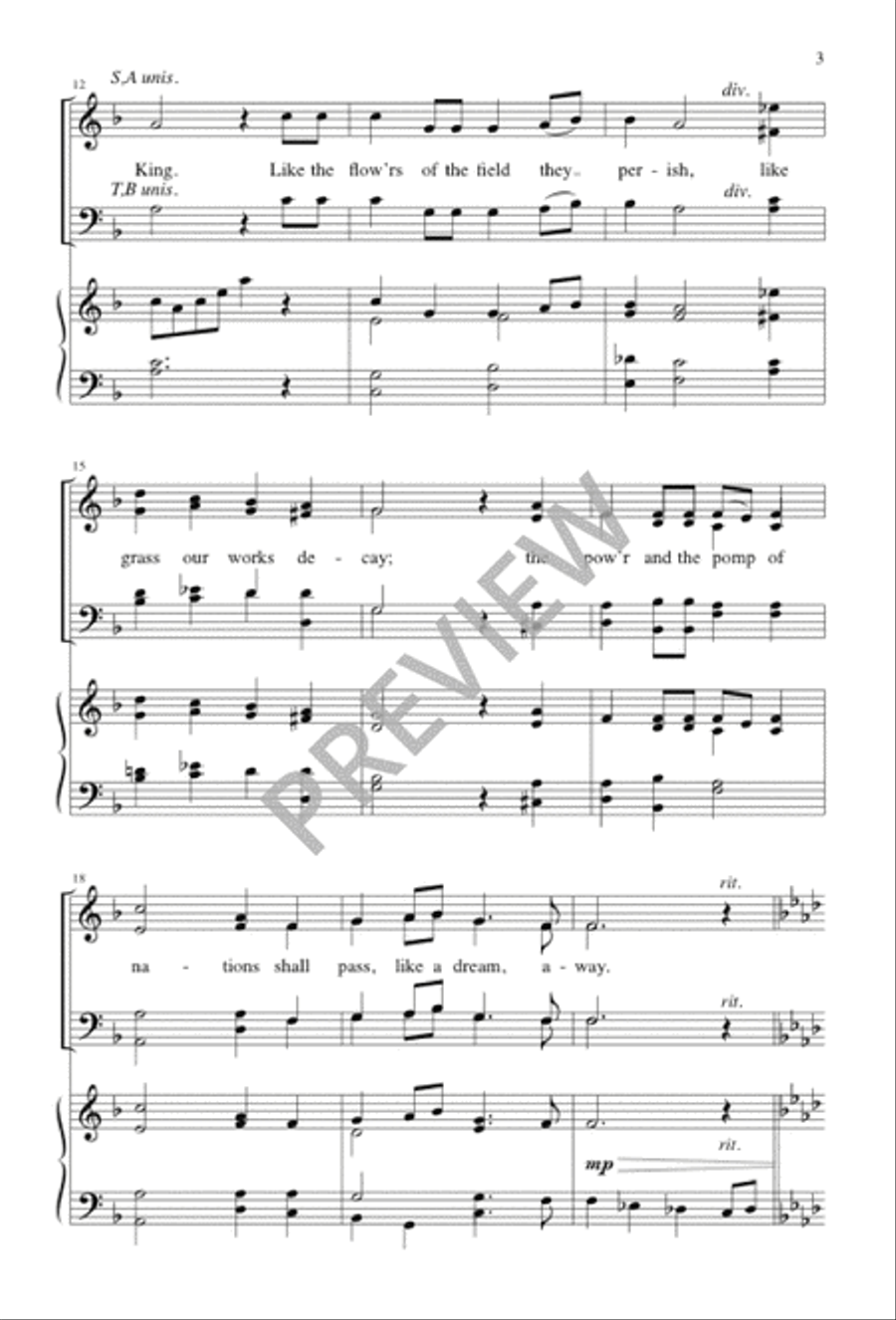 A Voice in the Wilderness 4-Part scores gallery preview page 3
