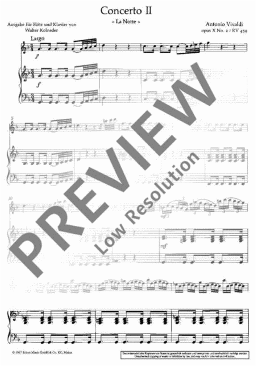 Concerto No. 2 G minor Flute scores gallery preview page 4