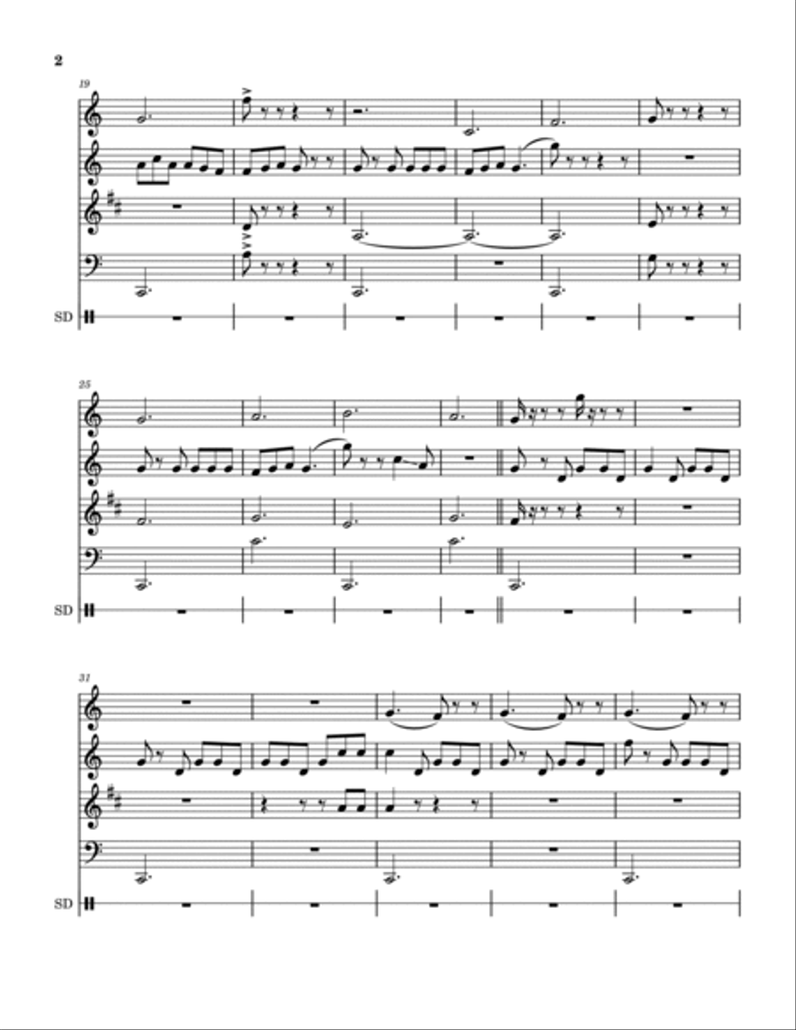 Namma Satham Woodwind Quartet scores gallery preview page 3