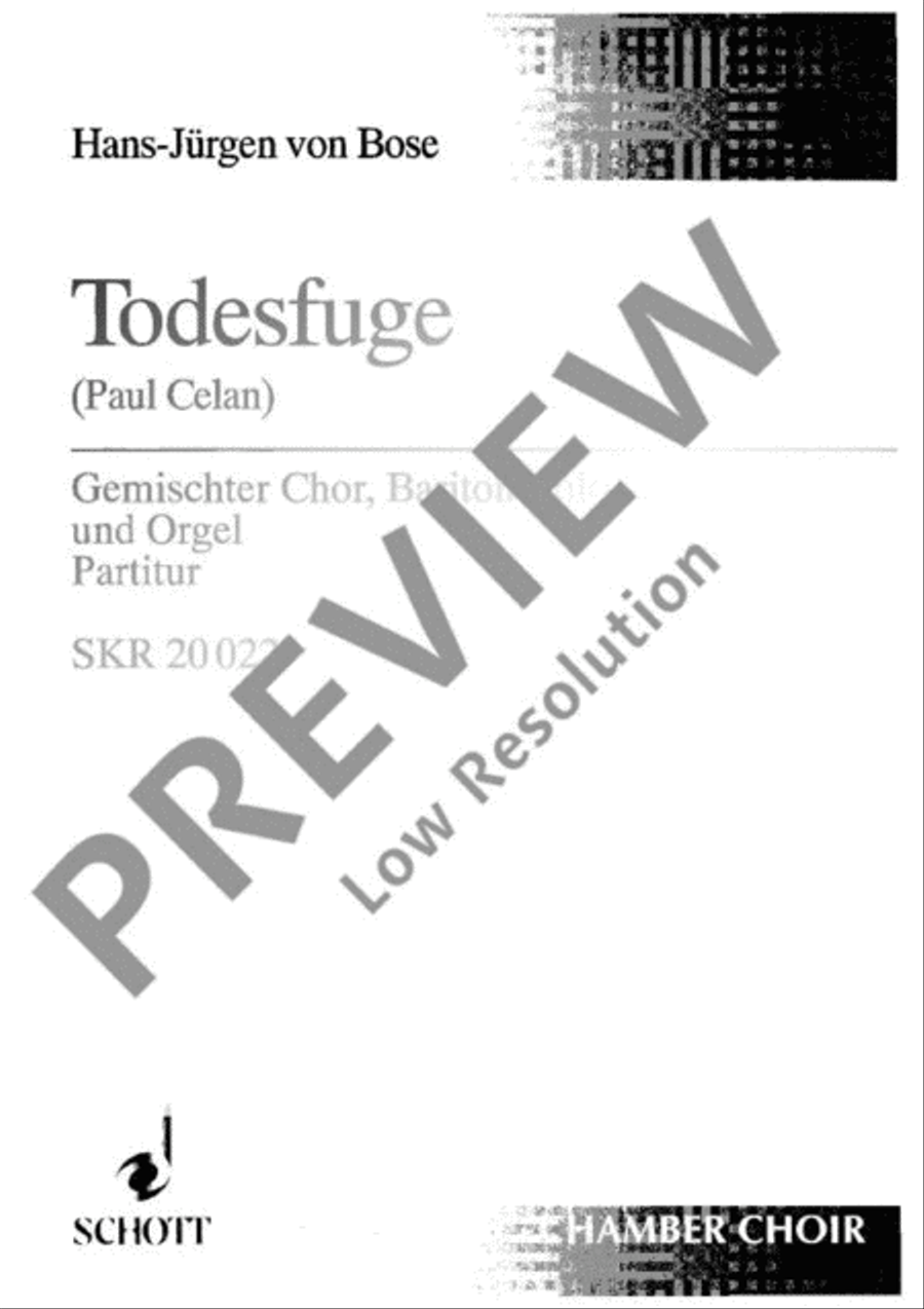 Todesfuge SSAATTBB scores gallery preview page 2