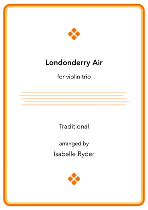 Londonderry Air (for violin trio) - Score Only