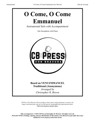 Book cover for O Come, O Come Emmanuel - Alto Sax Solo with Piano Accompaniment