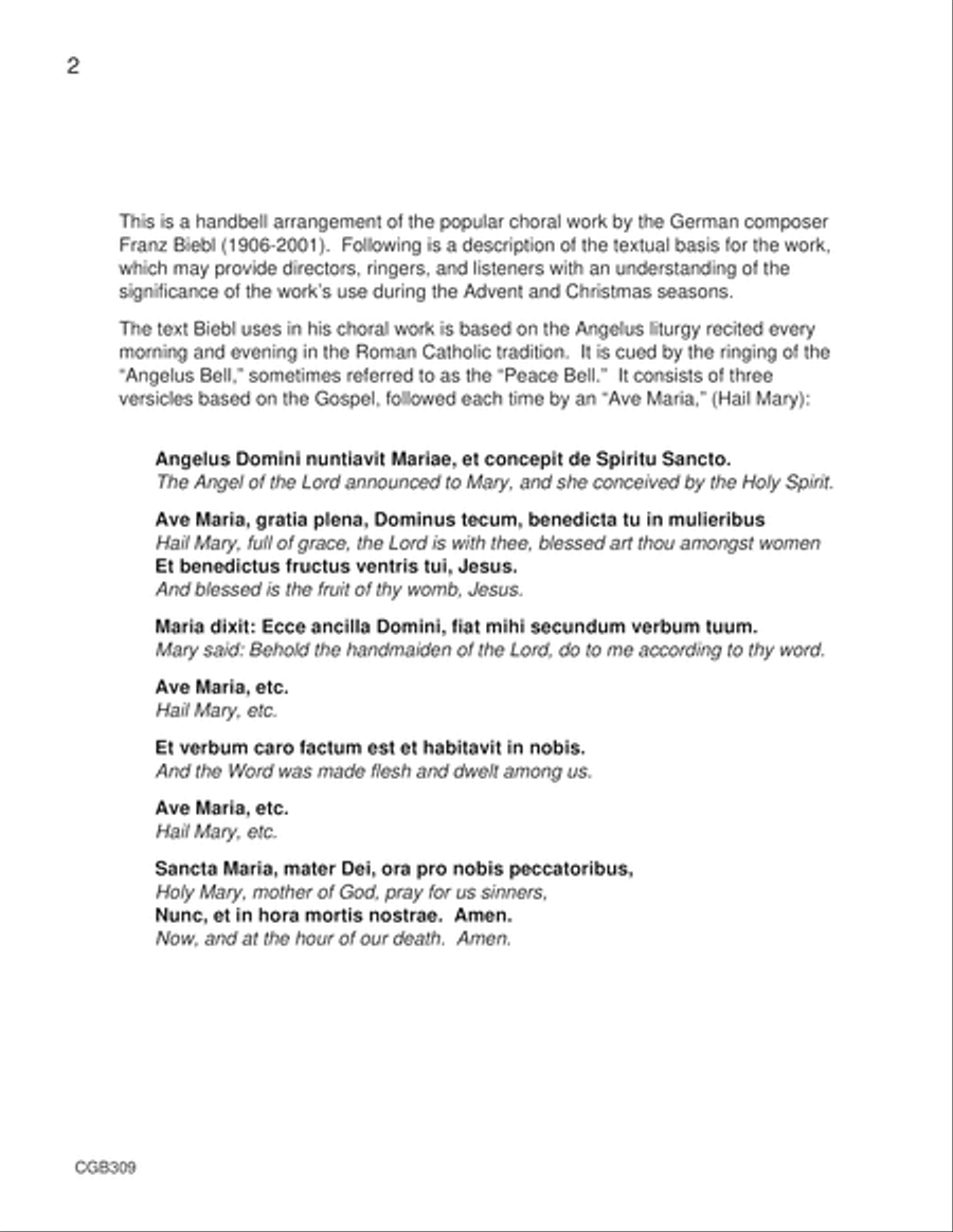 Ave Maria Handbell Choir scores gallery preview page 2