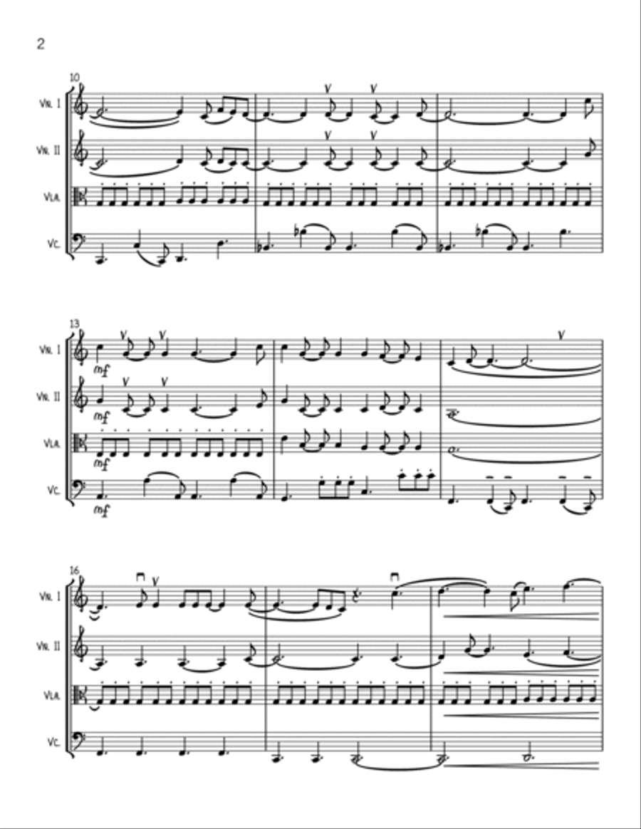 Can't Take It In String Quartet scores gallery preview page 2