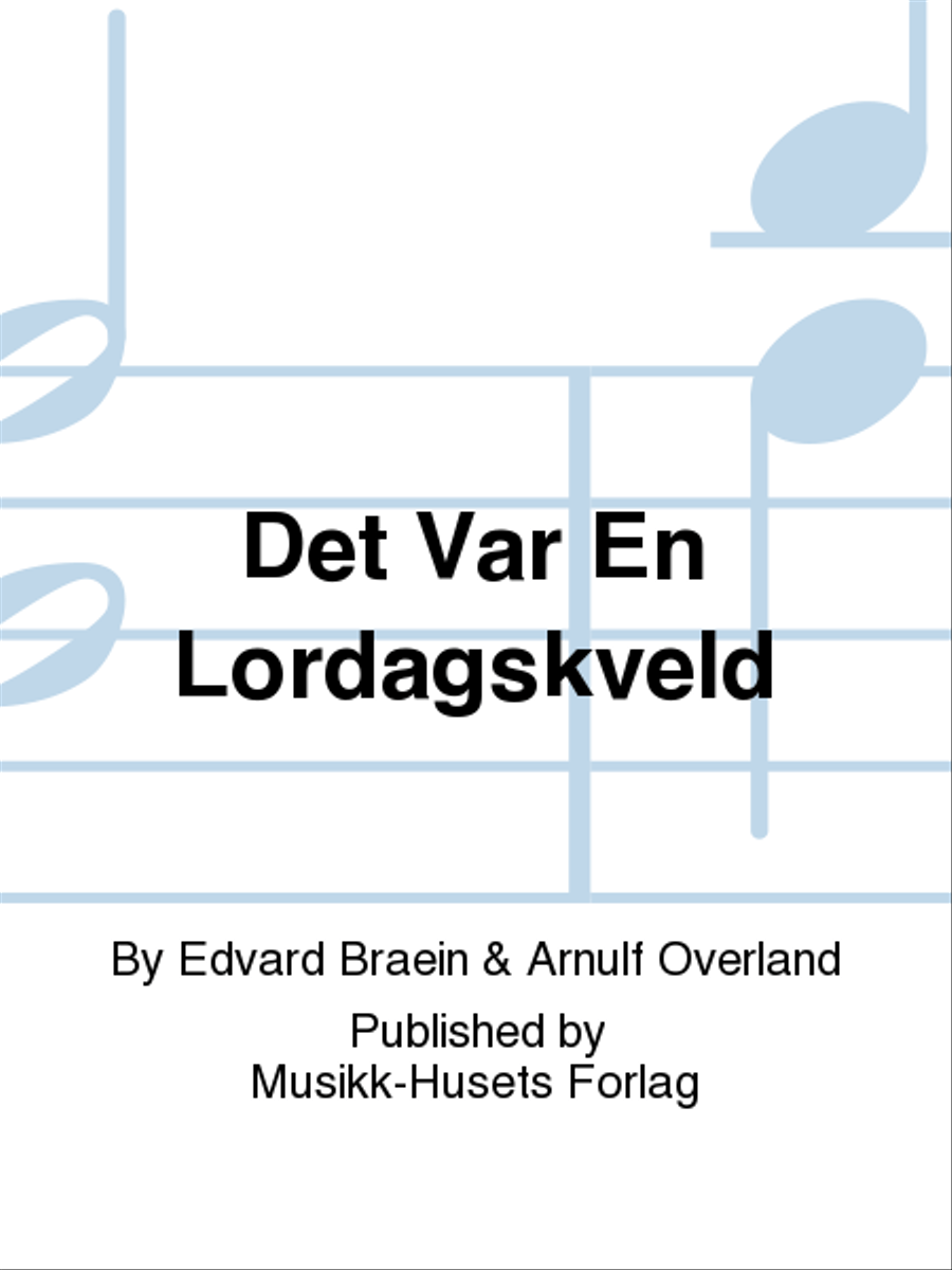 Det Var En Lordagskveld Men's Choir scores gallery preview page 1