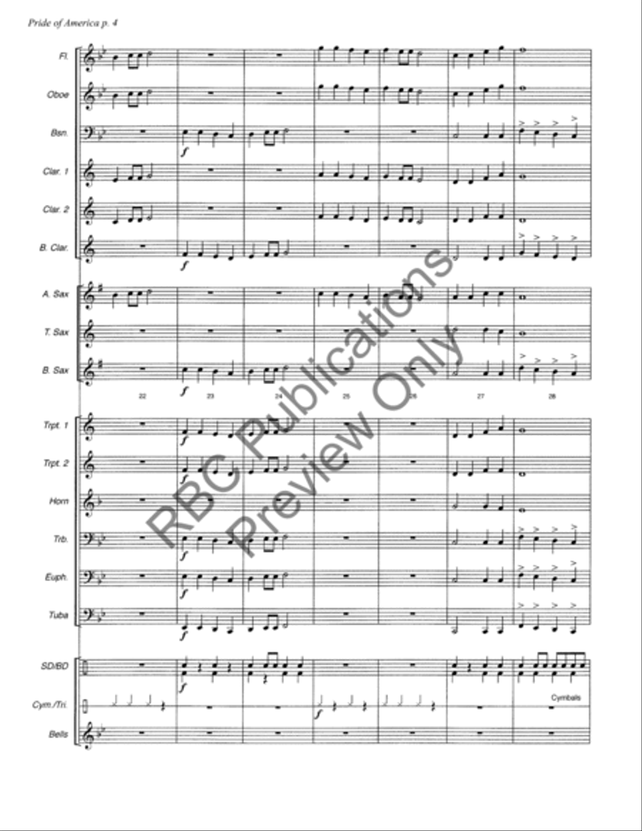 Pride Of America Pride Of America Concert Band scores gallery preview page 7