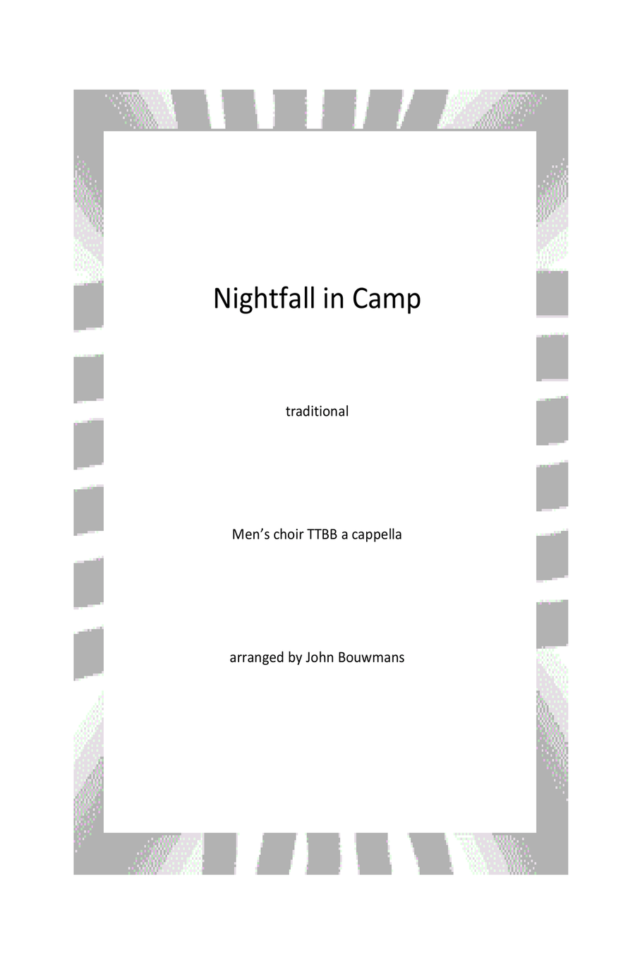 Nightfall in camp TTBB scores gallery preview page 1