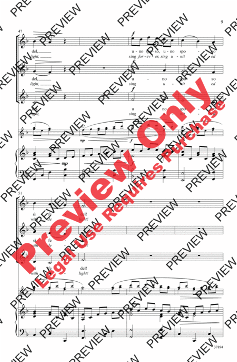 Torna, O Bella Women's Choir scores gallery preview page 9