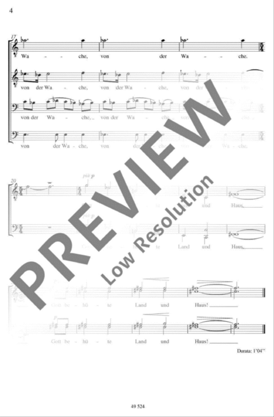 ... wie in Welschland lau und blau ... TTBB scores gallery preview page 5
