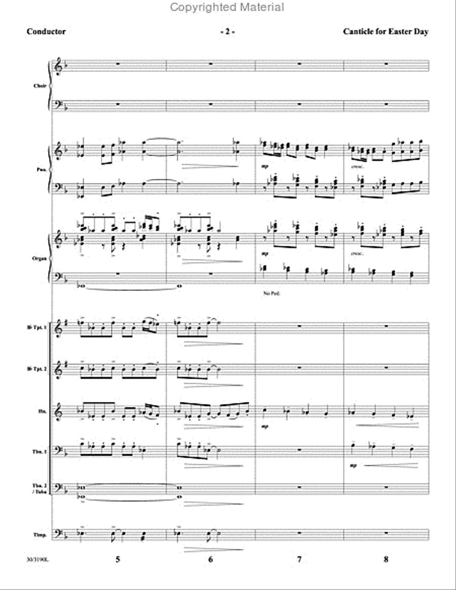 Canticle for Easter Day - Brass and Timpani Score and Parts Choir scores gallery preview page 3