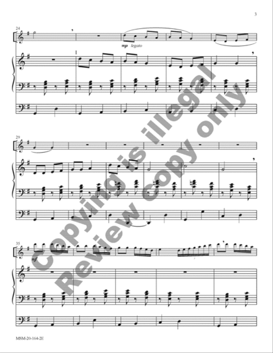 Three Carols for Oboe and Organ Oboe scores gallery preview page 14