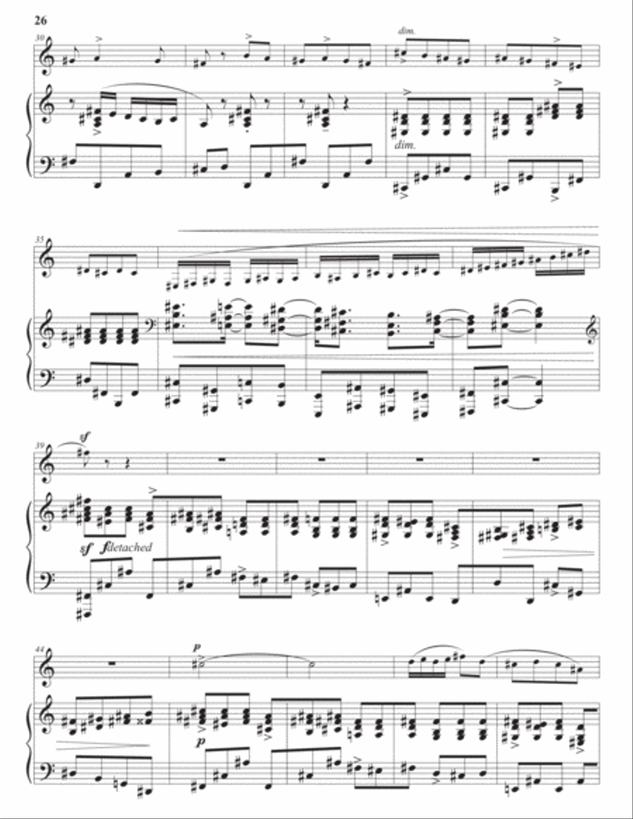 Saxophone Sonata Saxophone Sonata Alto Saxophone scores gallery preview page 5