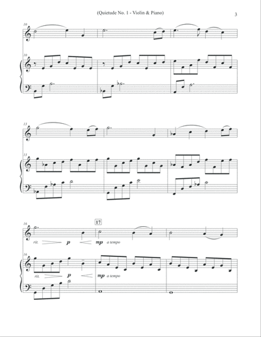 Quietudes, Nos. 1-12 - Violin & Piano Violin Solo scores gallery preview page 3