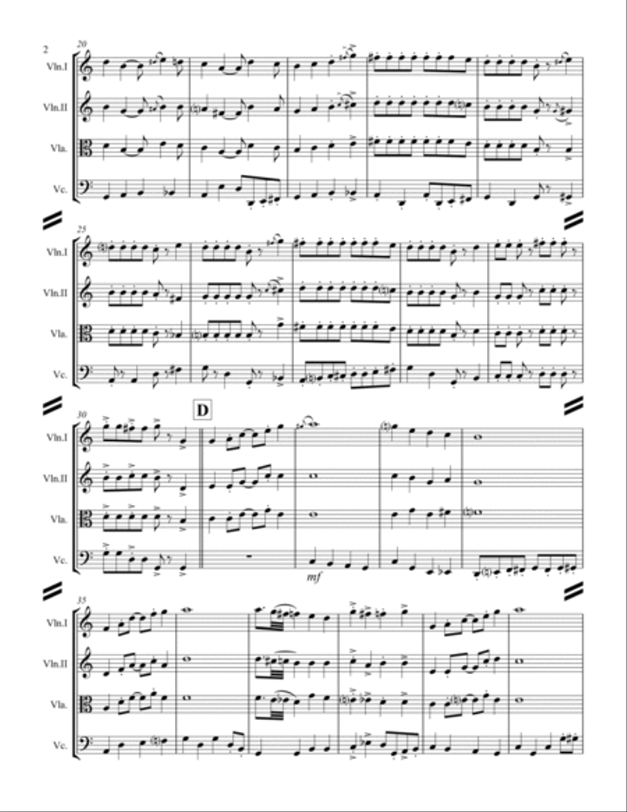 Too Fat Polka (she's Too Fat For Me) String Quartet scores gallery preview page 3