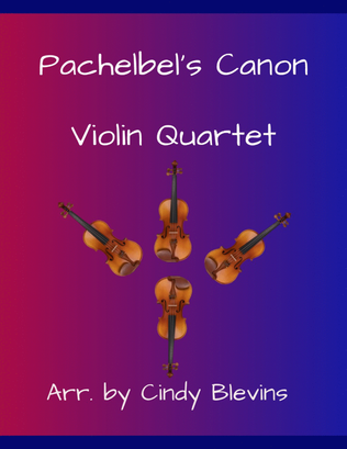 Book cover for Pachelbel's Canon, for Violin Quartet