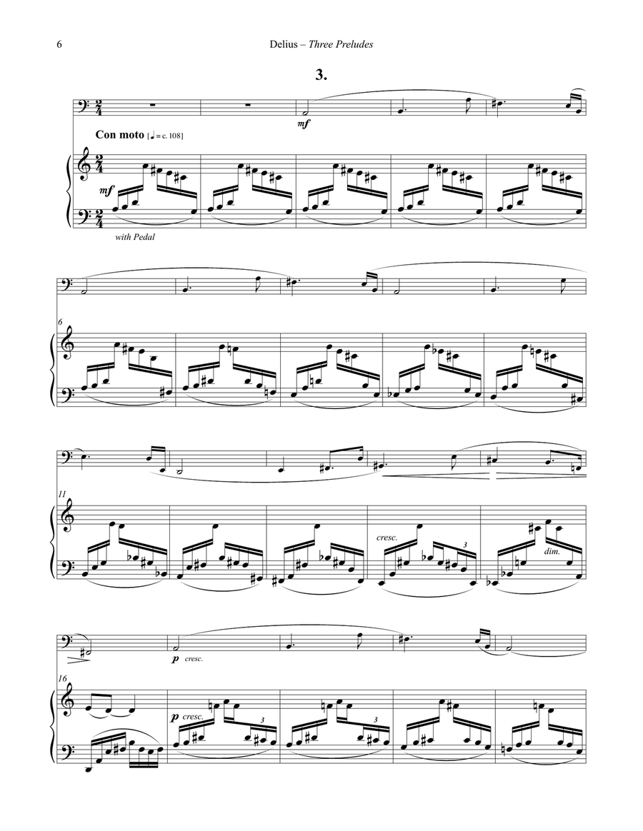 Three Preludes for Tuba or Bass Trombone and Piano Bass Trombone scores gallery preview page 6
