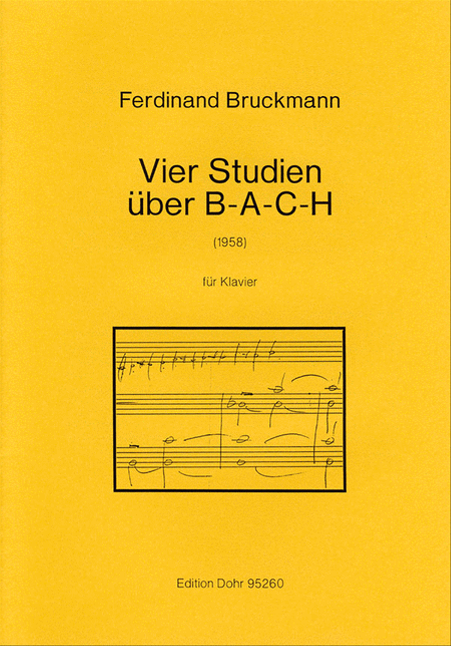 Vier Studien über B-A-C-H für Klavier (1958) Piano Method scores gallery preview page 1