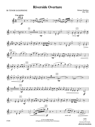 Riverside Overture: B-flat Tenor Saxophone