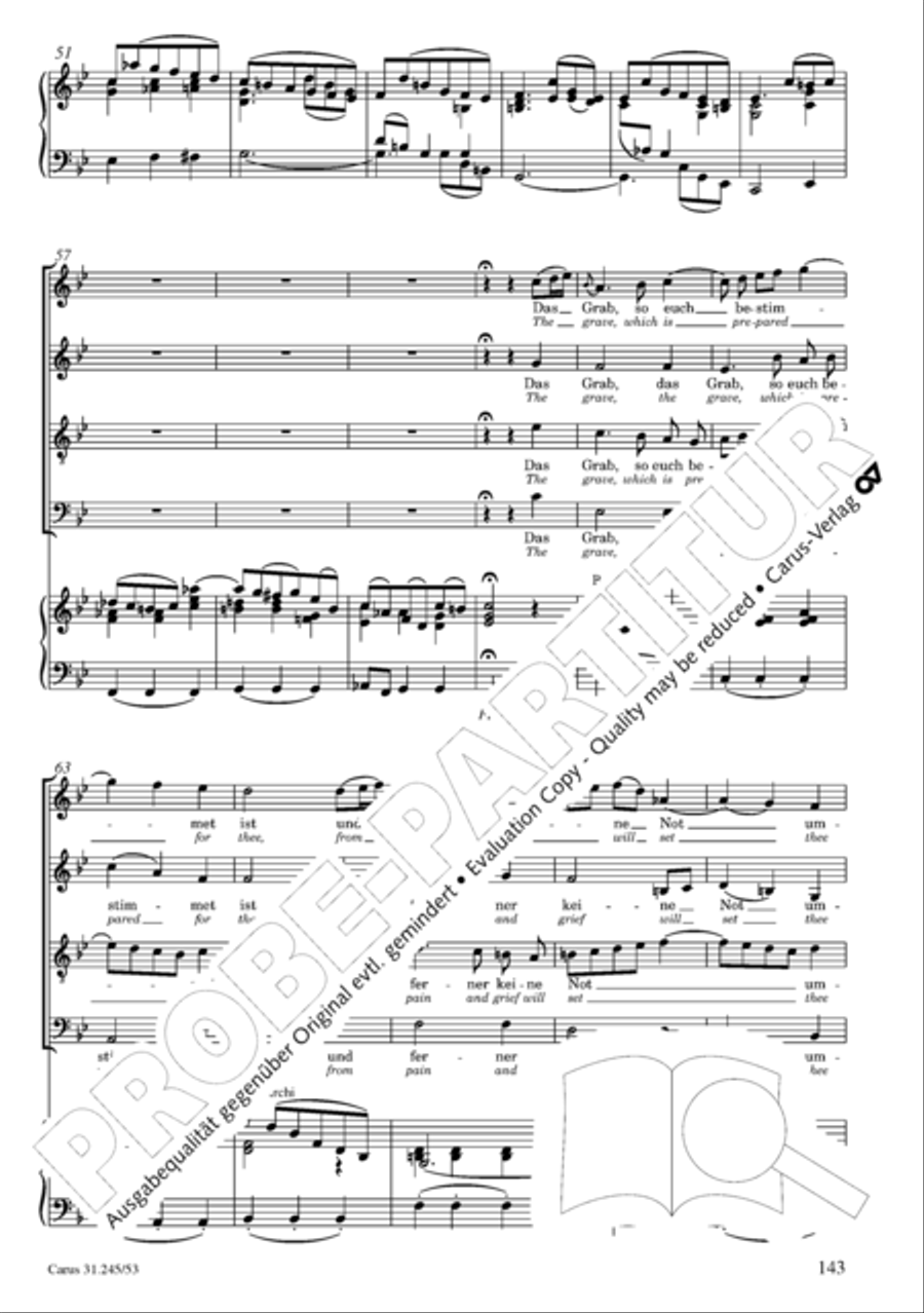 St. John Passion (Johannes-Passion) 4-Part scores gallery preview page 144
