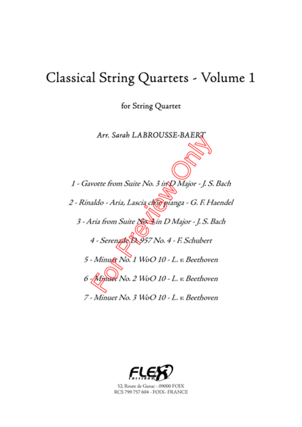 Classical String Quartets -Volume 1 image number null