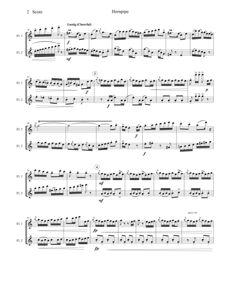 Hornpipe for Flute Duet - Korngold image number null