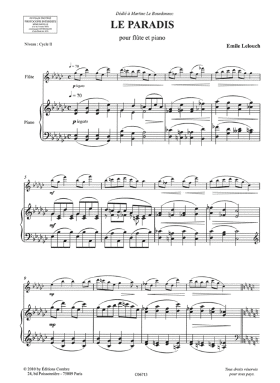 Le Paradis Le Paradis Flute Solo scores gallery preview page 2