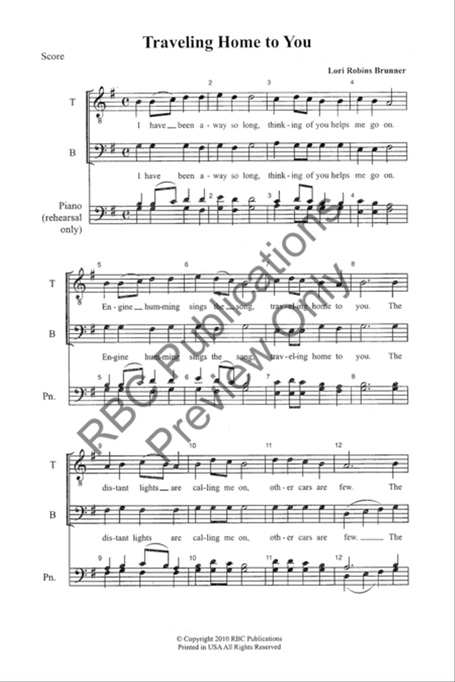 <br>Sheet music extract