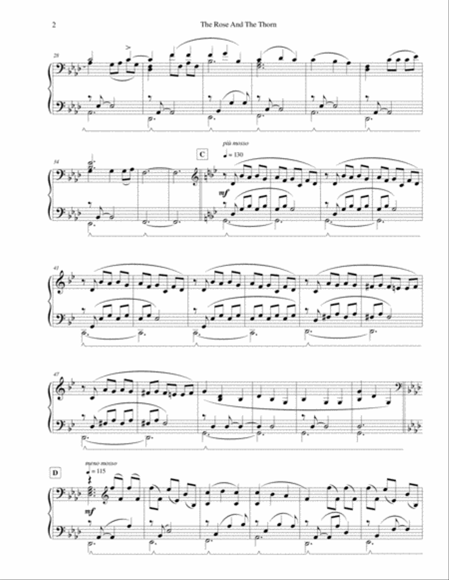 The Rose And The Thorn Piano Solo scores gallery preview page 2