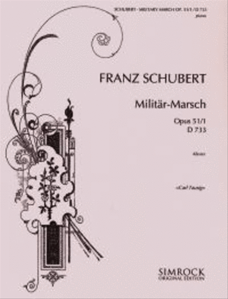 Military March op. 51-1 D 733 Piano Solo scores gallery preview page 1