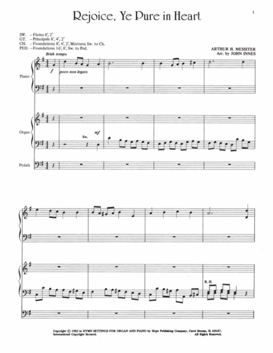 Hymn Settings for Organ & Piano-Digital Download