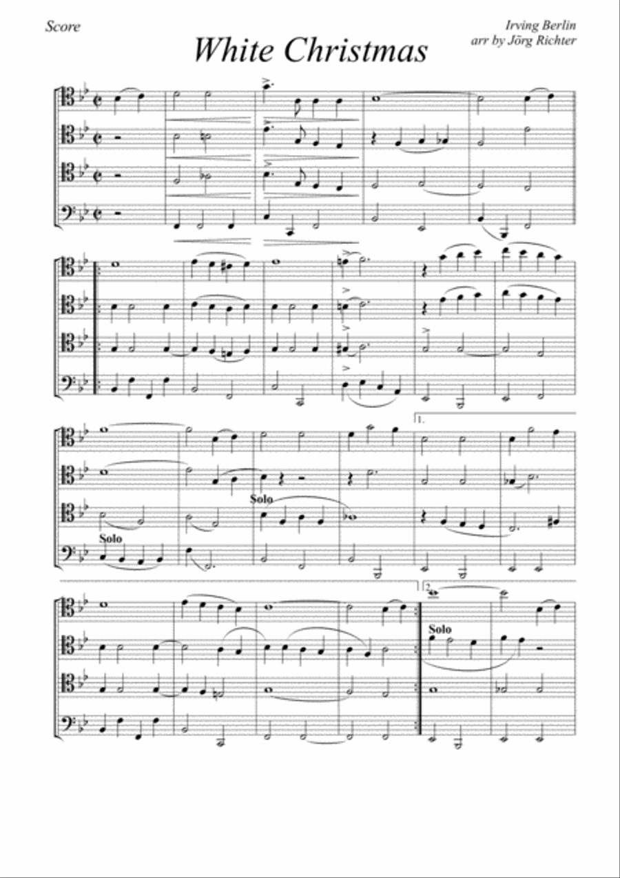 White Christmas Brass Quartet scores gallery preview page 2