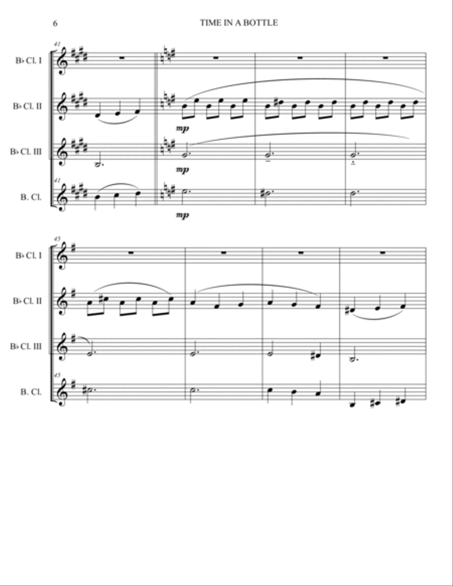 Time In A Bottle Time In A Bottle Woodwind Ensemble scores gallery preview page 6