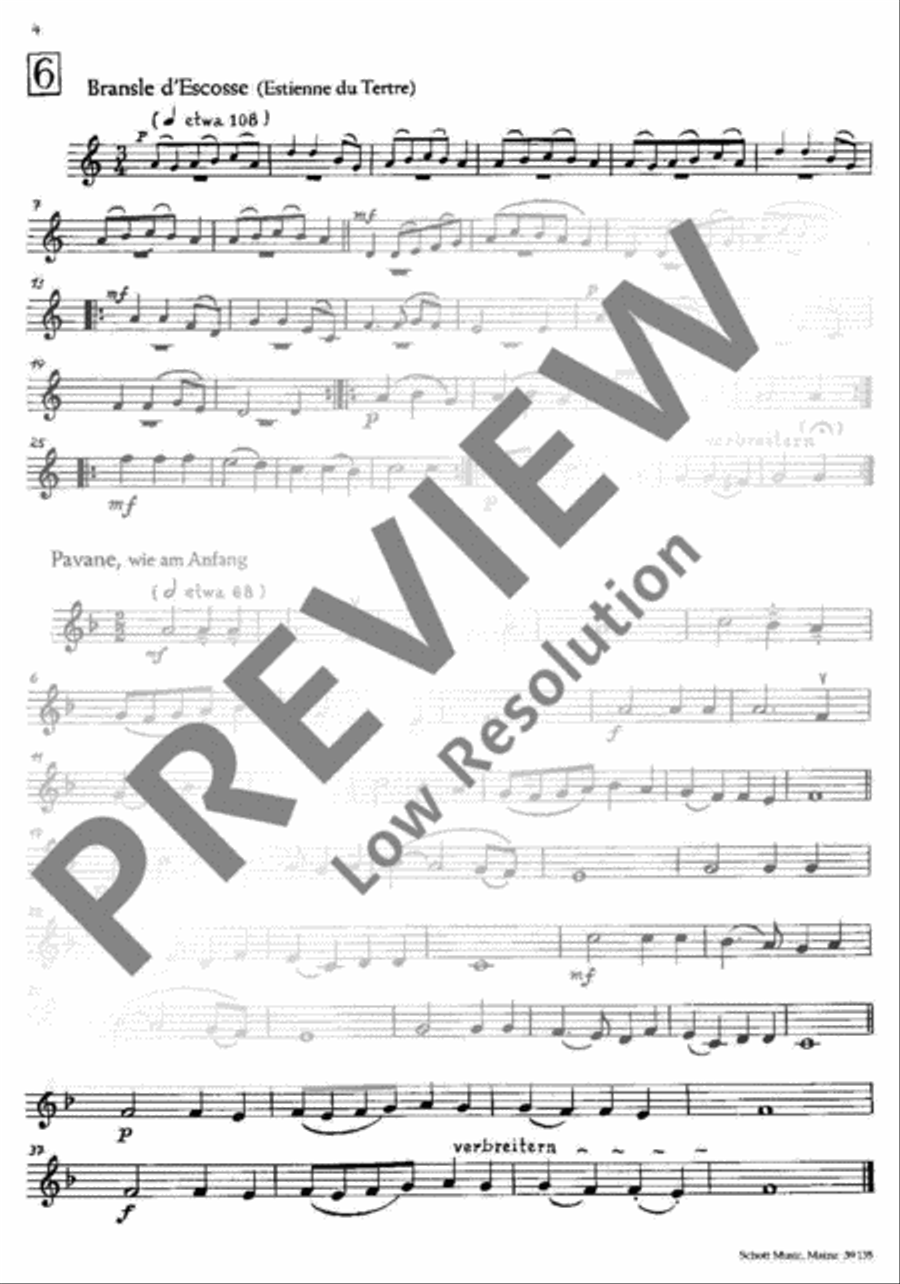 Suite französischer Tänze Violin scores gallery preview page 5