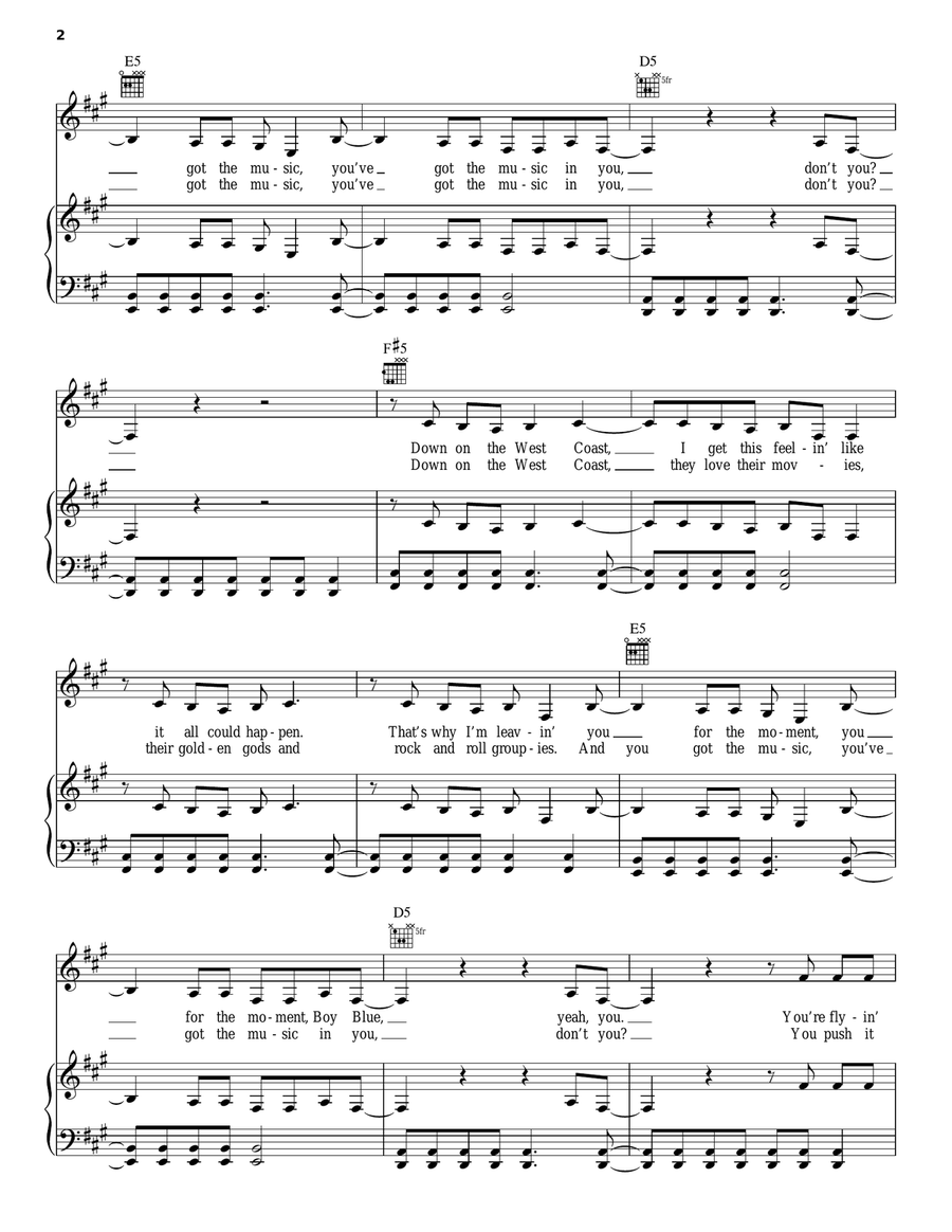 West Coast West Coast Acoustic Guitar scores gallery preview page 2