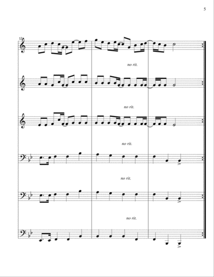 Romp #1-Brass Sextet Brass Ensemble scores gallery preview page 5