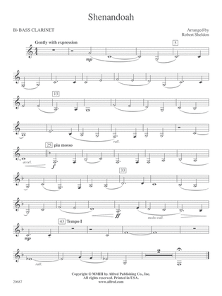 Shenandoah: B-flat Bass Clarinet
